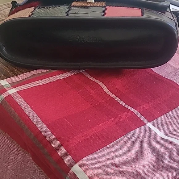 Brighton Limited Edition Crossbody Bag Multicolor Patchwork Leather Snap - Picture 9 of 9